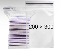 Пакеты с замком Zip-Lock фиолетовый 50мк/100шт 20х30 см