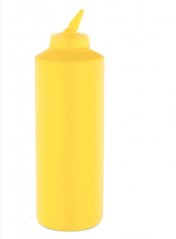 Бутылка для соусов с вращающимся наконечником желтая 500мл