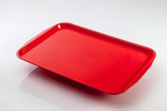 Піднос прямокутний червоний 48х37 см пластик