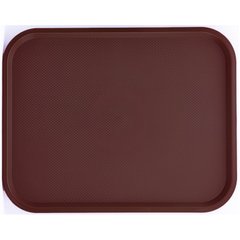Поднос прямоугольный коричневый 45,6х35,6 см пластик