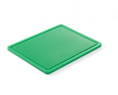 Доска кухонная зеленая 1/2 32,5х26,5 см h1,2 см пластик
