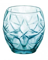 Склянка низька блакитна 400мл скло