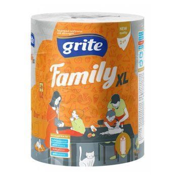 Рушник паперовий Grite Family XL 2 шари 1 штука 45 м паперовий