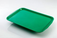 Піднос прямокутний зелений 43х36 см пластик
