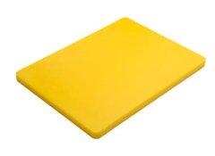 Дошка кухонна жовта 50х30 см h2 см пластик