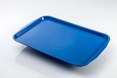 Піднос прямокутний синій 43х36 см пластик