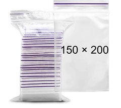 Пакеты с замком Zip-Lock фиолетовый 50мк/100шт 15х20 см