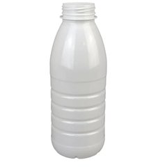 Бутилка белая с крышкой 500мл d3,8 см пластик