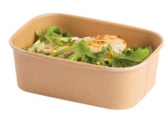 Контейнер для салатов и вторых блюд овальный 750мл 17х12 см h5,5 см бумажное