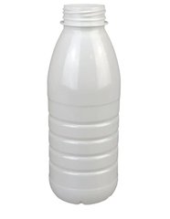 Пляшка біла з кришкою 1л d3,8 см пластик
