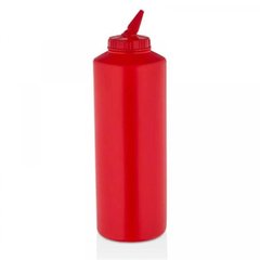 Пляшка для соусів з наконечником, який крутиться червона 750мл