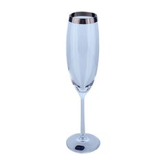 Набор бокалов для шампанского 2 штуки 230мл d6 см h27 см богемское стекло