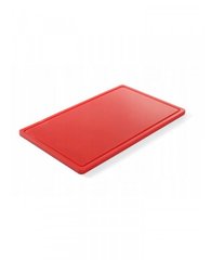 Дошка кухонна червона 53х32,5 см h1,5 см пластик