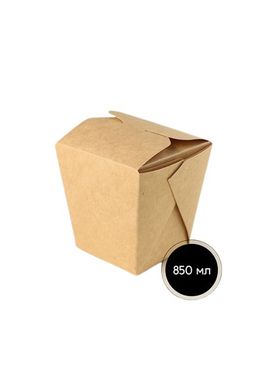 Коробка для лапши клееная 850мл бумажное
