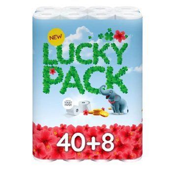 Бумага туалетная Ruta Lucky pack 2 шара 48 рулонов 15,95м h11 d9 Целюлоза