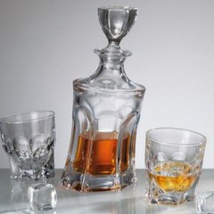 Набор для виски (графин 650мл+ стакани 320мл-6шт) 7 предметов богемское стекло
