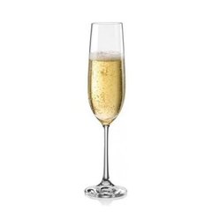Набор бокалов для шампанского 2 штуки 190мл d4,2 см h24 см богемское стекло