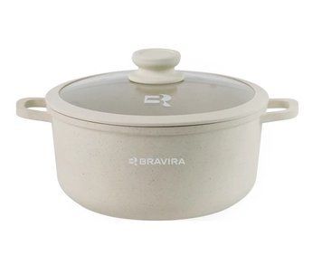 Каструля Bravira Sand Light з силік. прихватками 2,3л h8,5 d20 Алюміній з мармуровим покриттям