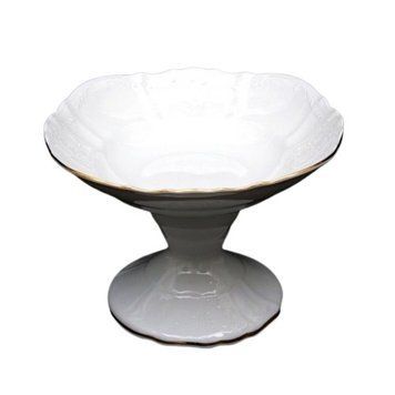 Фруктовниця Thun Bernadotte (Обводка золото) на ніжці 25 порцеляна