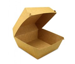 Коробка для бургера big size 13х13 см h10 см паперовий
