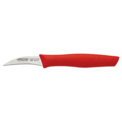 Нож для чистки изогнутый красный длина 6 см