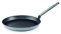 Сковорідка-гриль d26 см h3 см чорна сталь з антипригарним покриттям
