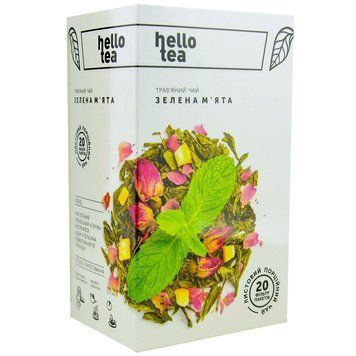 Чай Maribell Hello Tea трав'яний "Зелена М'ята" 20 пакетів