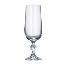 Набор бокалов для шампанского 6 штук 180мл d4,5 см h17 см богемское стекло