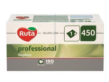 Серветка 1 шар Ruta Proffesional біла 450 листів 23,5 *23,5 паперова