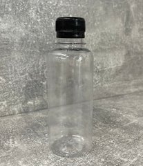 Пляшка прозора з кришкою 200мл d2,8 см пластик