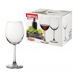 Набор бокалов для вина красного 6 штук 550мл d6,5 см h22 см стекло