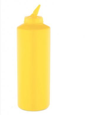 Бутылка для соусов с вращающимся наконечником желтая 500мл