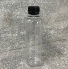 Пляшка прозора з кришкою 250мл d2,8 см пластик