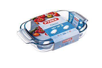 Ємність для запікання Pyrex Classic прямокутна 2 штуки Жаростійке скло