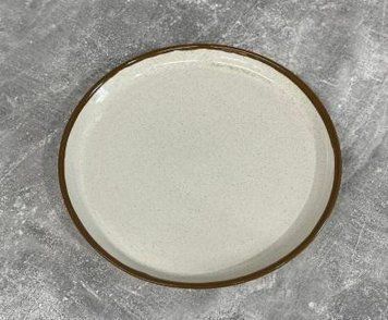 Тарілка Decor Ceramics Мокко лайт з бортиками h3 d25