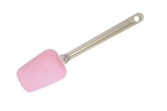 Лопатка кондитерская розовая длина 25,5 см силикон