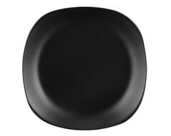Тарелка десертная черная 20х20 см керамика