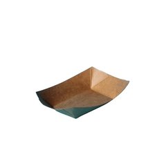 Тарелка лодочка крафт 120мл 12х8 см h2,6 см бумажное