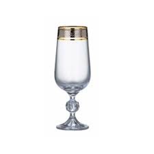Набор бокалов для шампанского 6 штук 180мл d4,5 см h17 см богемское стекло