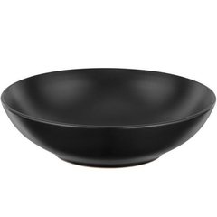 Тарелка глубокая черная d20 см керамика
