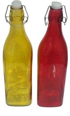 Пляшка різнокольорова 1л h32 см скло