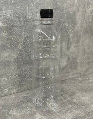 Пляшка прозора з кришкою 1л d2,8 см пластик