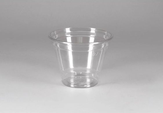 Склянка одноразова прозора 200мл d9,5 см h7,5 см поліетилен