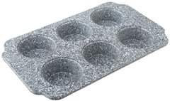 Форма для випічки мафінів 6 штук 30х18 см алюміній з гранітним покриттям