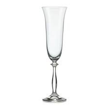 Набор бокалов для шампанского 6 штук 190мл d6,7 см h25 см богемское стекло