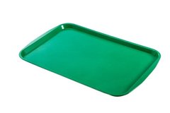 Піднос прямокутний зелений 36х27 см пластик