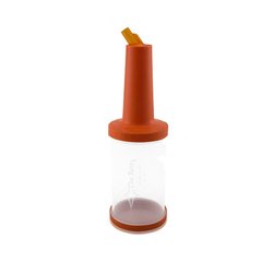 Пляшка з гейзером з помаранчевою кришкою 1л