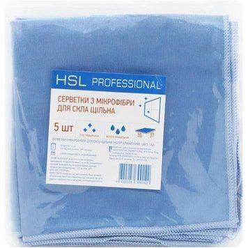 Серветка Grite HSL Professional для скла 5 штук 35 *35 Мікрофібра