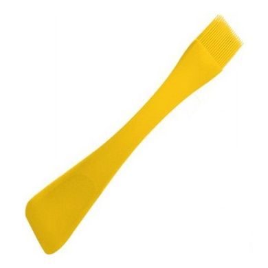 Лопатка кондитерська і щіточка жовта довжина 26,5 см силікон