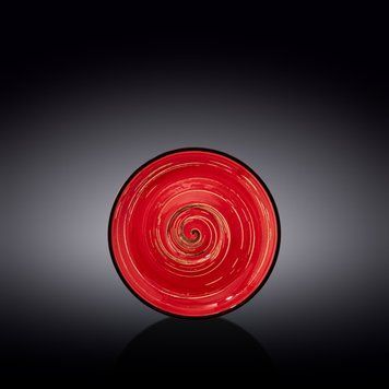 Блюдце Wilmax Spiral Red d15 Фарфор